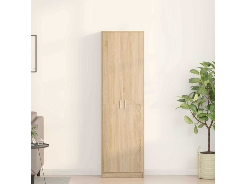  Armoire chambre, armoire de rangement chêne sonoma 55x25x189 cm bois d'ingénierie  - Conforama B