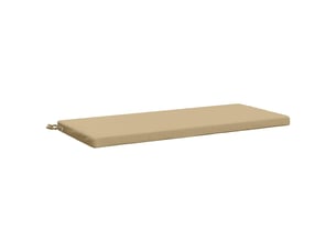 Coussin de banc, coussin d'assise, coussin de canapé soest 100 % polyester beige 110 x 50 x 5 cm cf52997
