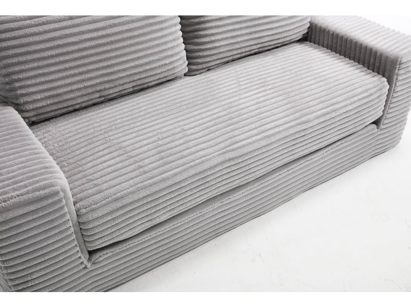  Canapé convertible 2 places 132x85x62 cm 2-en-1 gris clair  - Conforama C