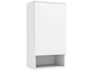 Armoire murale 40x27x77 cm porte sans poignée panneau de particules et mdf blanche