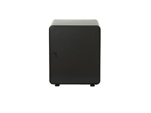 Table de chevet industrielle acier 1 porte noir - tribeca