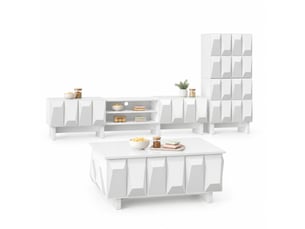 Meuble tv coloris blanc 180 cm LPOSPI  