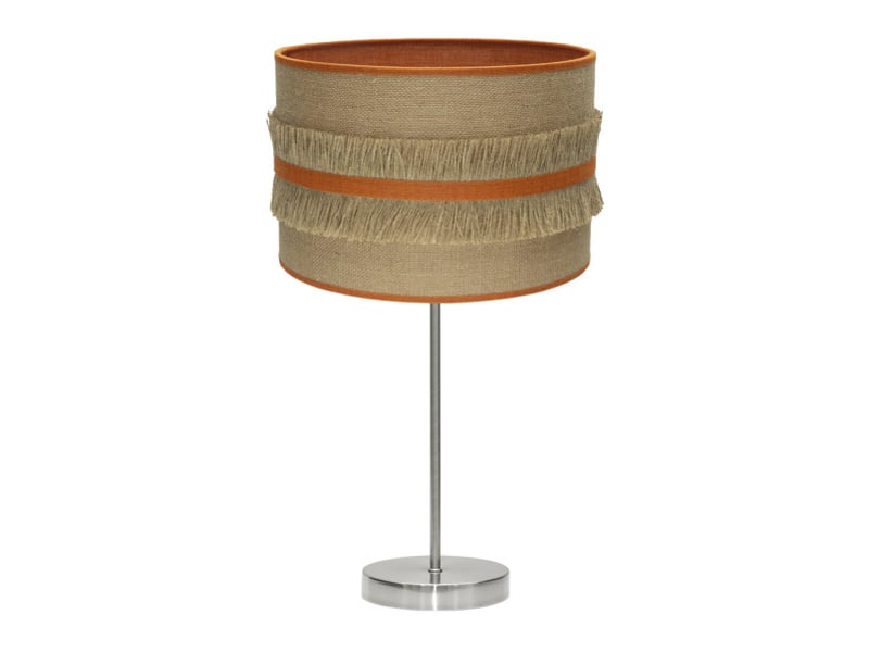  Lampe à poser fabrilamp natalia toile de juteorange 1 x e27 62 x 30 x 30 cm 188571104 - Conforama A