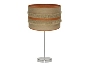 Lampe à poser fabrilamp natalia toile de juteorange 1 x e27 62 x 30 x 30 cm