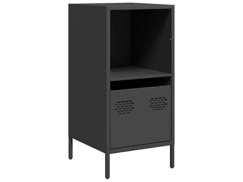  Buffet - bahut - meuble de rangement noir 35x39x73,5 cm acier laminé à froid  - Conforama A