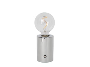 Lampe de table diam. 8 cm led dim. E27 1x1w 2700k chrome - lucide - vivo