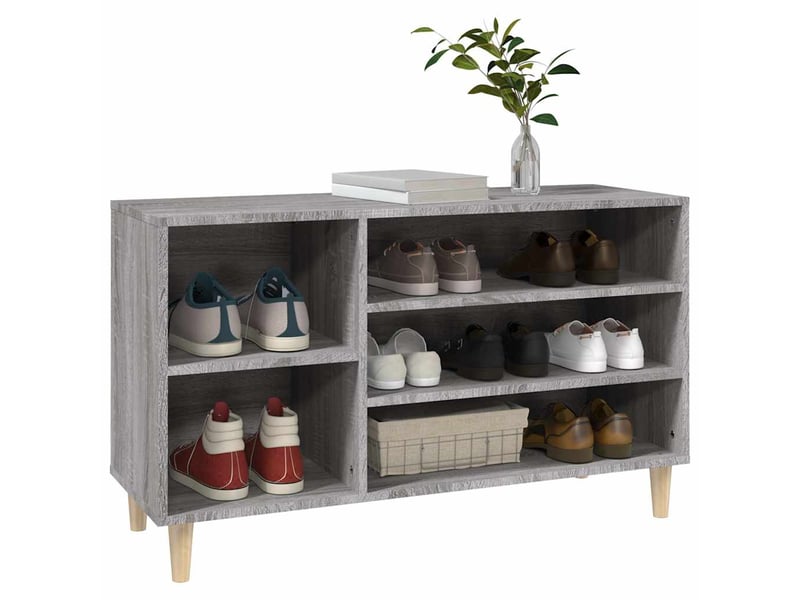  Armoire à chaussures sonoma gris 102x36x60 cm bois d'ingénierie shl4963  - Conforama D