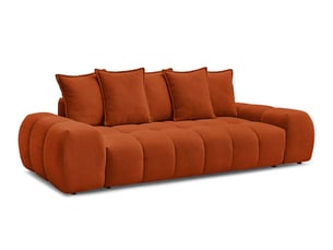 Canapé droit fixe BOBOCHIC EVEREST 3 places Tissu orange