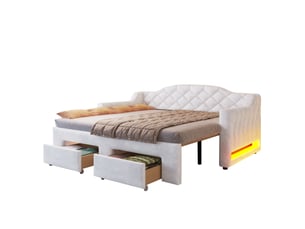 Lit extensible 90x200 cm MAISENTIEL   coloris blanc