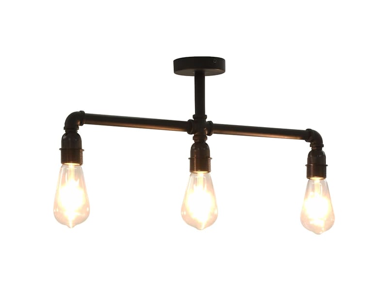  Plafonnier, lampe plafond noir 3 ampoules e27  - Conforama B