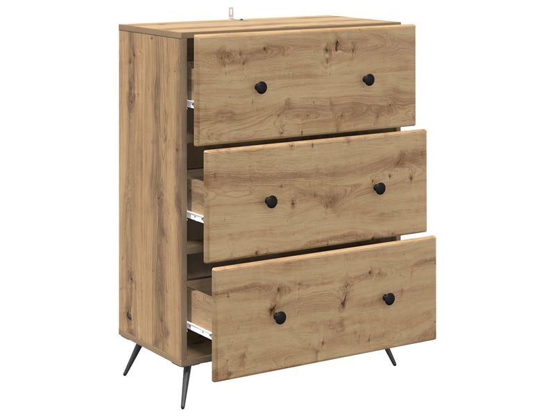  Armoire de rangement bureau, armoire à tiroirs 66 x 34,5 x 90 cm bois d'ingénierie shl2683  - Conforama E