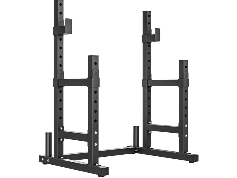  Support pour barres 110x91x145 cm à deux niveaux réglable métal noir  - Conforama A