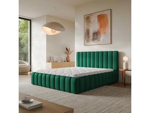 Lit coffre 180x200 cm <strong>MASSENO</strong>  <strong></strong> coloris vert