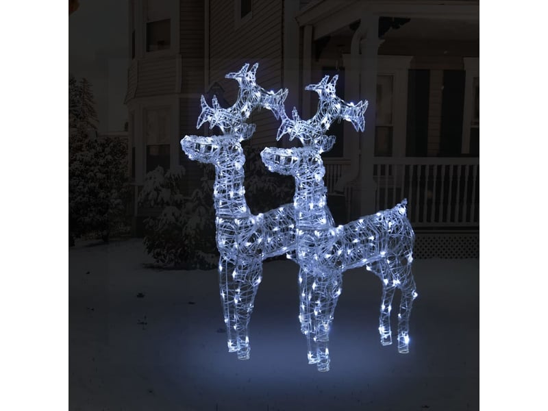  Décorations de noël de renne 2 pcs 60x16x100 cm acrylique  - Conforama B