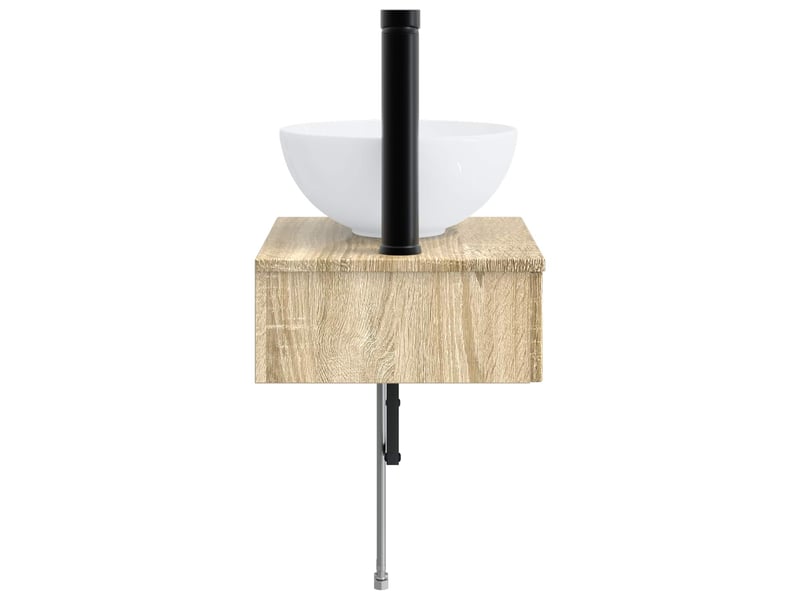  Basin de lavage mural, lavabo chêne sonoma 40x35x39 cm  - Conforama D