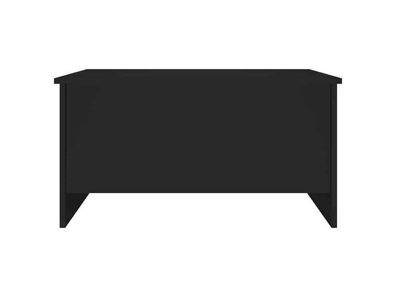  Table basse - table de salon - table à thé noir 80x55,5x41,5 cm bois d'ingénierie  - Conforama D
