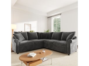 Canapé d'angle réversible fixe <strong></strong> <strong>ABC</strong> 5 places Tissu 