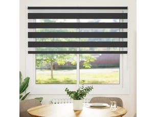 Store zèbre, store de fenêtre noir 160x150 cm largeur du tissu 155,9 cm polyester cf48898