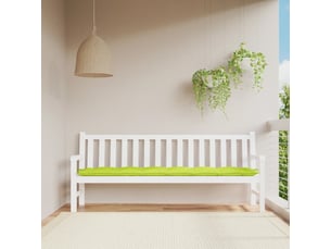 Coussin de banc de jardin, coussin d'assise vert brillant 200x50x7cm tissu oxford cf52872
