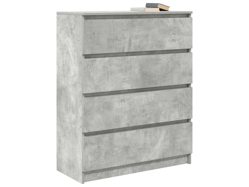  Buffet - bahut - meuble de rangement gris béton 80x35x99 cm bois d'ingénierie  - Conforama D