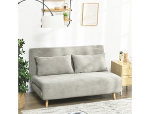 Canapé droit convertible <strong>MAISENTIEL</strong> <strong></strong> 2 places Polyester gris