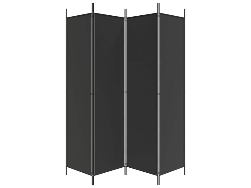  Paravent | cloison de séparation 4 panneaux noir 200x200 cm tissu  - Conforama D