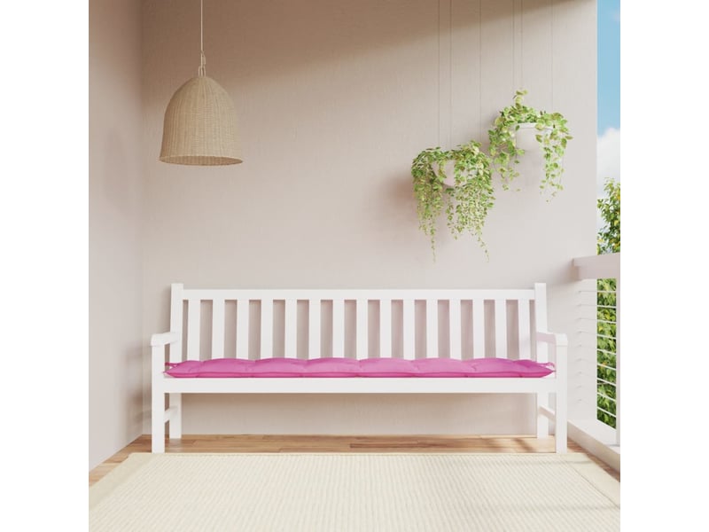  Coussin de banc de jardin, coussin d'assise rose 200x50x7 cm tissu cf52793  - Conforama B