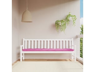 Coussin de banc de jardin, coussin d'assise rose 200x50x7 cm tissu cf52793