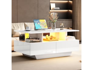 Table basse coloris blanc <strong></strong> <strong></strong>