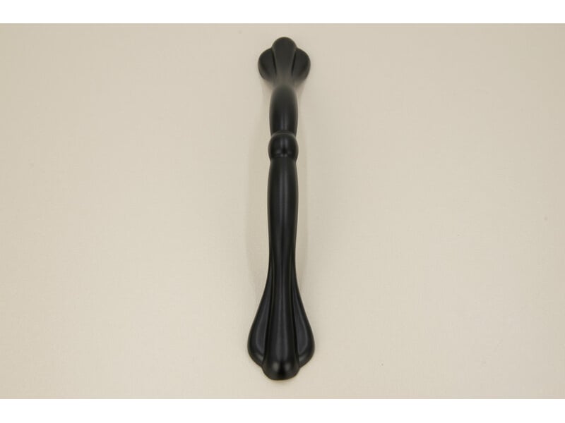  4 poignées de meubles métalliques de couleur noire de 128 mm  - Conforama D