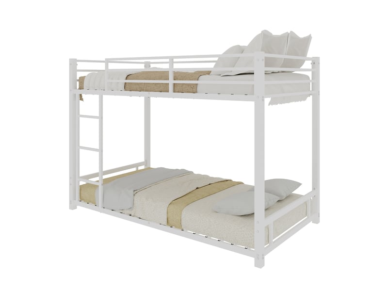  Lit superposé en fer blanc 90x190 cm  - Conforama A