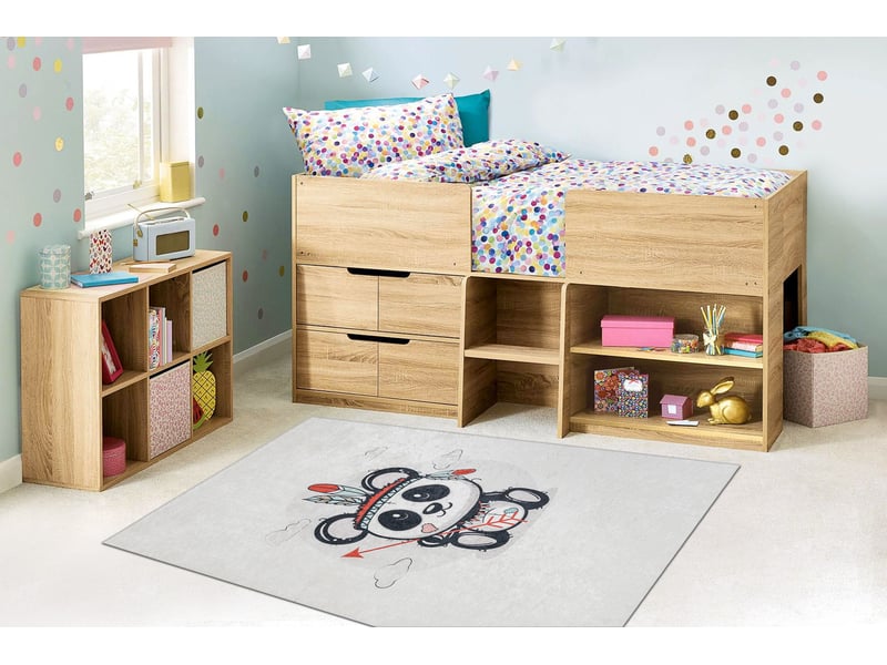  Tapis lavable bambino 1129 panda pour les enfants antidérapant - crème 120x170 cm  - Conforama D