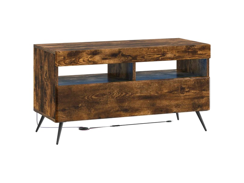  Ensemble de 3 meubles tv - banc tv - meuble de rangement led breda 3 pcs chêne fumé  - Conforama E