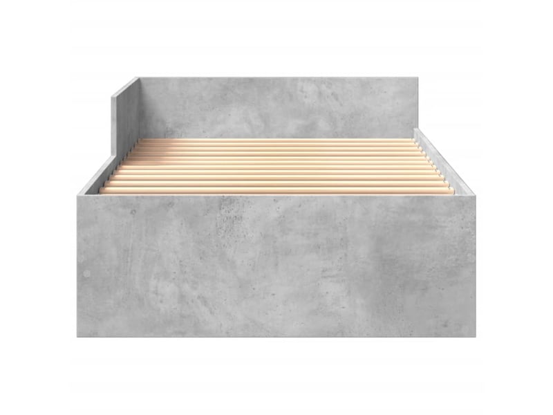  Lit simple- lit adulte -  cadre de lit sans matelas gris béton 100x200 cm bois ingénierie  - Conforama D