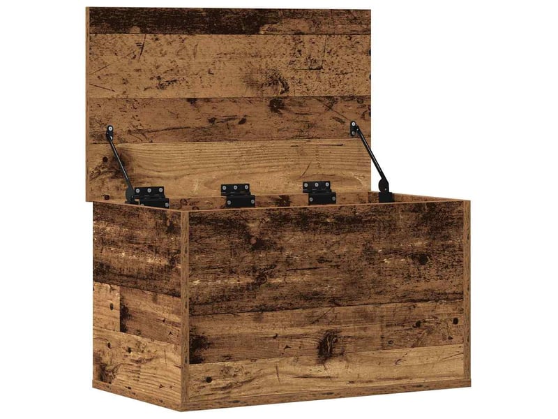  Boîte de rangement, coffre de rangement bois ancien 60x35x35 cm  - Conforama E