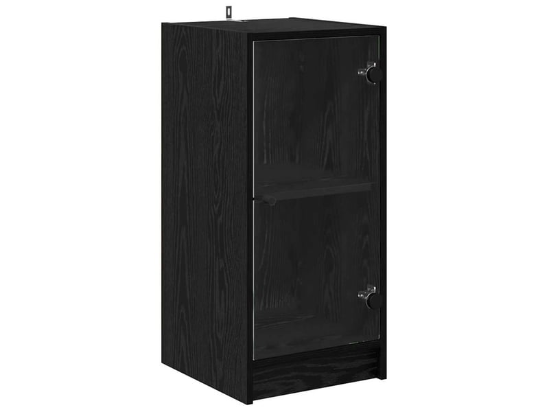 Buffet - bahut - meuble de rangement chêne noir 35 x 37 x 76 cm bois d'ingénierie - Conforama A