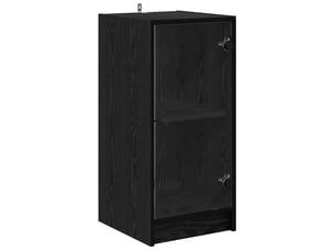 Buffet - bahut - meuble de rangement chêne noir 35 x 37 x 76 cm bois d'ingénierie
