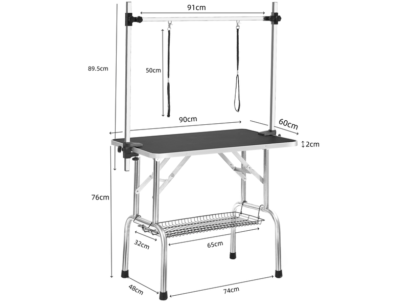 Table pliable pour compagnons avec bras réglable 90 x 60 x 76 cm evryae - Conforama E