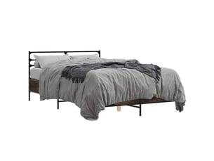 Lit 2 places 135x190 cm    coloris marron