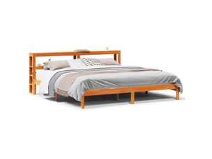 Lit 2 places 200x200 cm    coloris marron