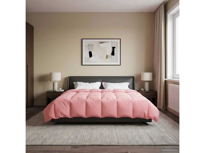 Duvet - couette complet toute l'année 200 x 200 cm 4 saisons rose  - Conforama B