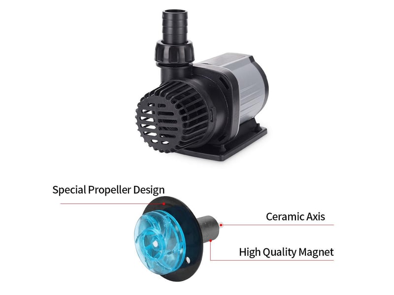  Crochets muraux pompe de bassin pp 1200 (1200, h) pompe de filtration, de ruissellement pompe pour petits bassins (de jardin) cours d'eau cascade fontaine, noir  - Conforama C