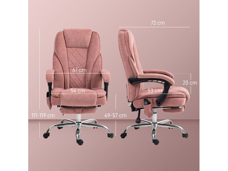 Fauteuil de bureau massage chauffant inclinable avec repose-pieds homvra - Conforama C