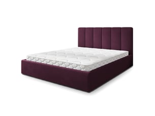 Lit coffre 140x200 cm MASSENO   coloris rouge
