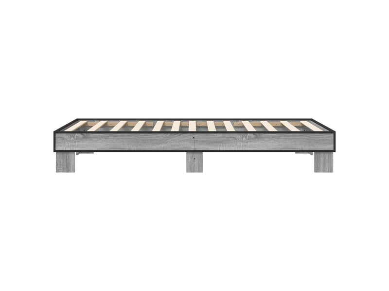  Lit simple- lit adulte -  cadre de lit sonoma gris 80 x 200 cm bois d'ingénierie  - Conforama D