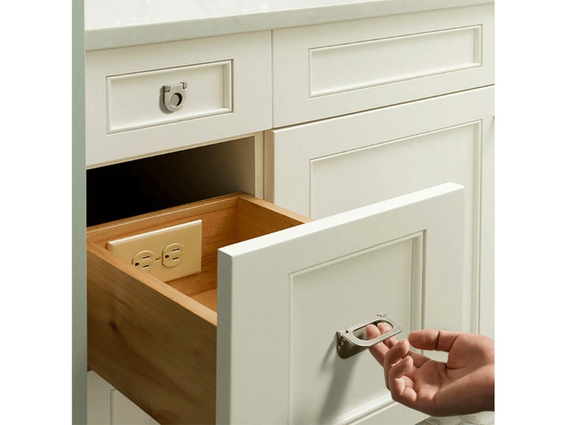  2 pièces de 128 cm cuir tiroir tireur vintage valise poignées pratiques en cuir tirer des poignées pour tiroir armoire porte marron clair  - Conforama C