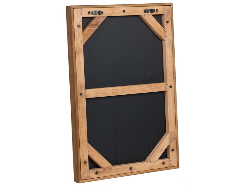 Tableau artisanal en bois recyclé relief beige et noir 42x4x62 cm h - Conforama D