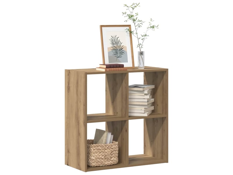  Bibliothèque, étagère de rangement chêne artisanal 68,5x32x68,5 cm bois d'ingénierie  - Conforama C
