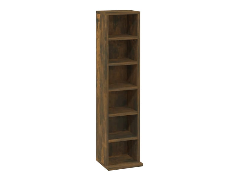  Petite bibliothèque, armoire à cd chêne fumé 21x20x88 cm bois d'ingénierie  - Conforama A