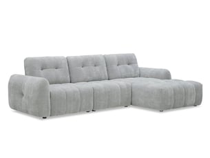 Canapé d'angle droit fixe DECO IN PARIS KF8618-2M-GRICL 4 places Velours gris
